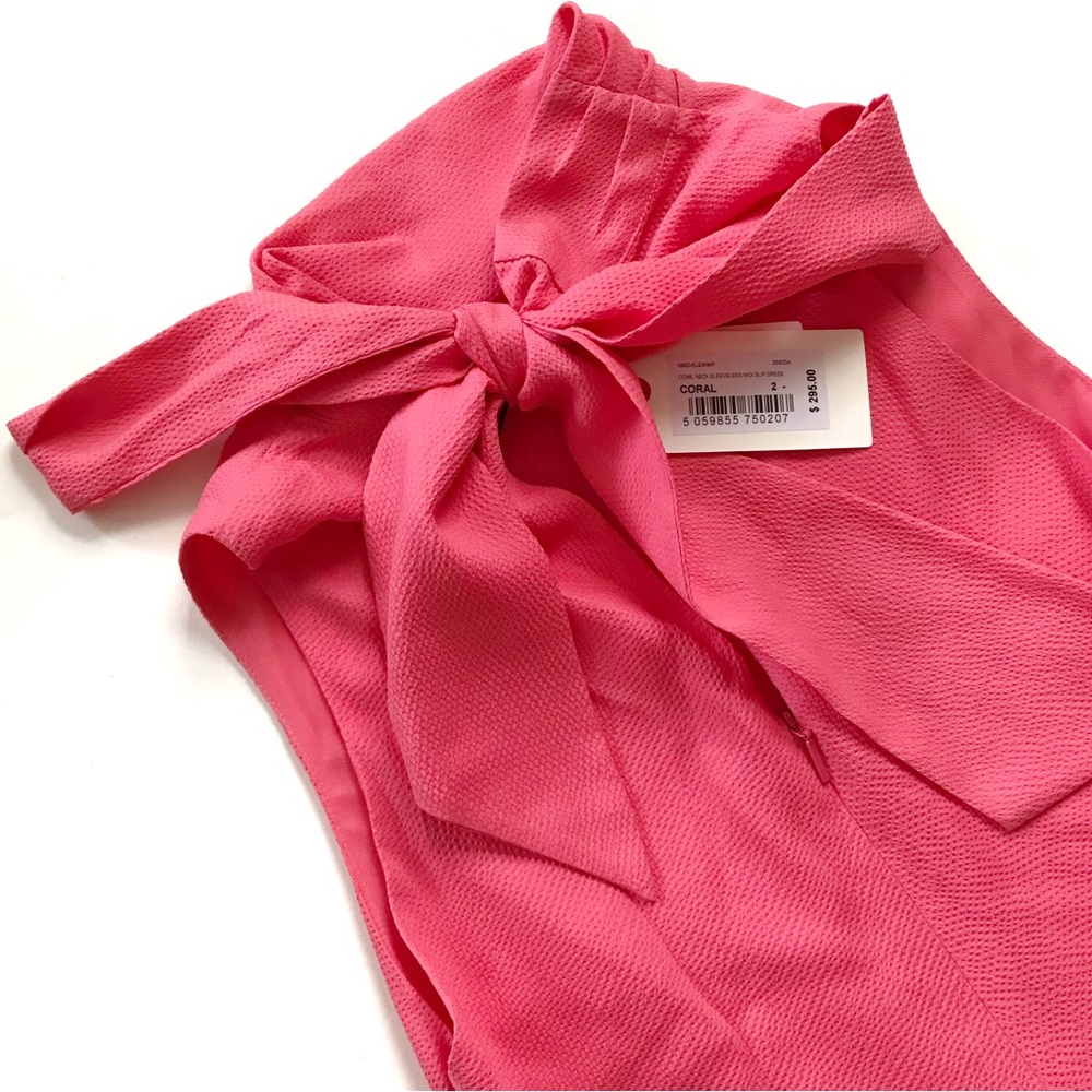 Ted Baker Eleanar Cowl Neck Sleeveless Midi Slip Dress in Coral Sz 6 NWT - Picture 9 of 9